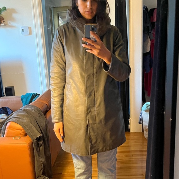 M0851 coat waxed cotton lined wool. - Picture 2 of 6